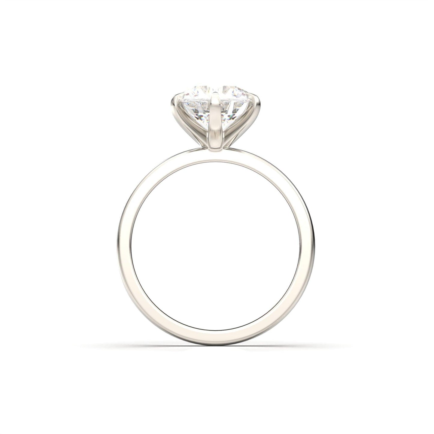 Round Solitaire Diamond Engagement Ring | Moissanite Engagement Rings