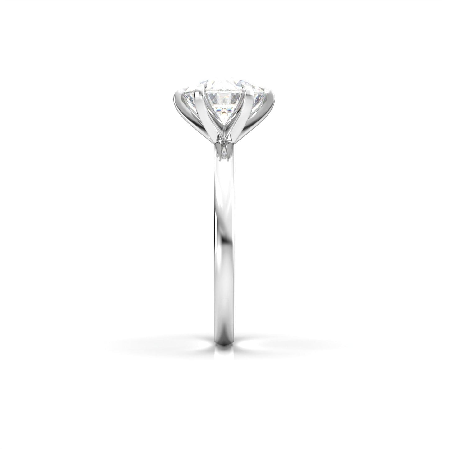 Round Solitaire Diamond Engagement Ring | Moissanite Engagement Rings