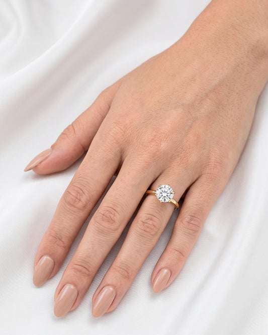 Eve: Round Solitaire Moissanite Engagement Ring
