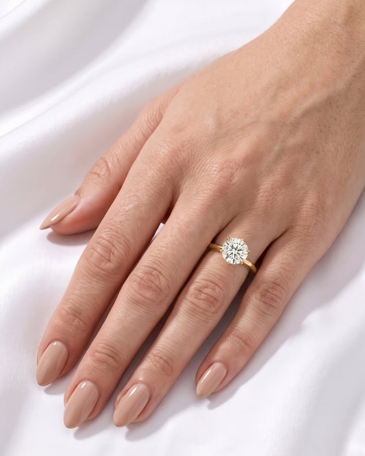 Sage: Round Solitaire 6 Claw Setting Diamond Engagement Ring