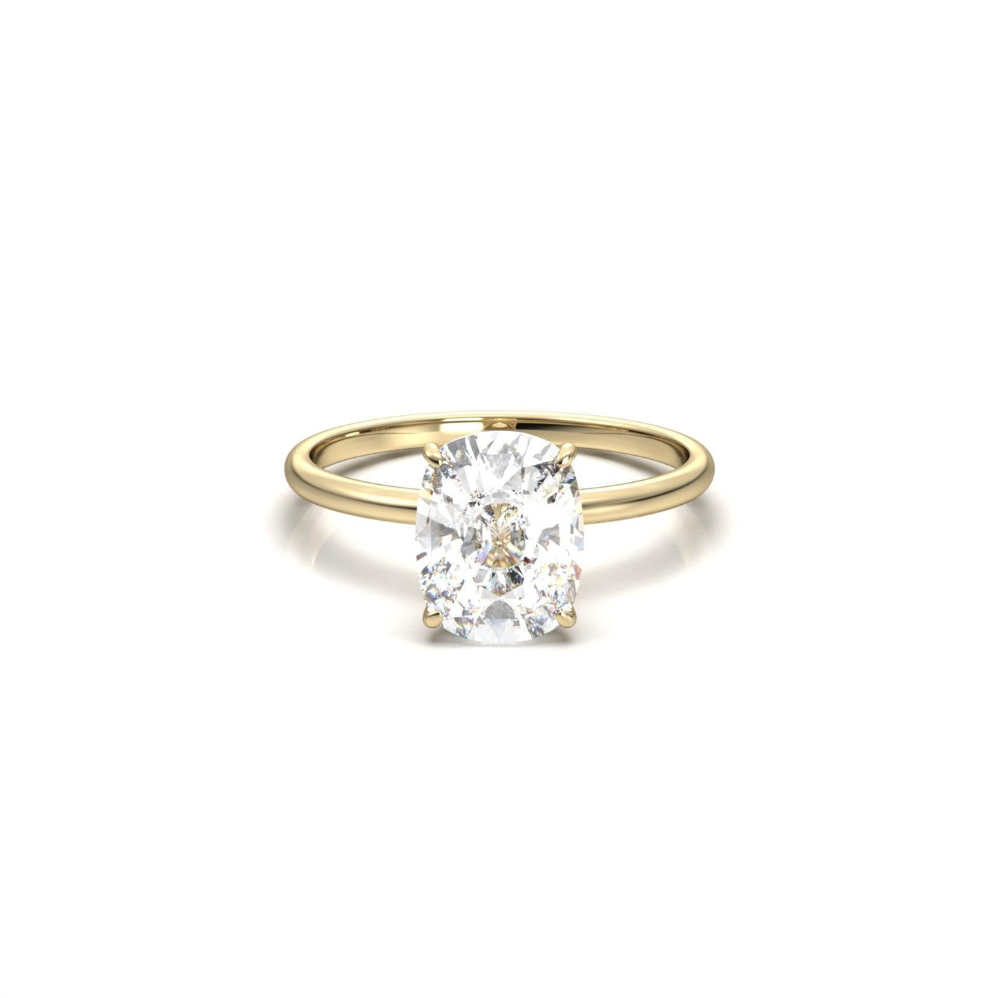 Elongated Cushion Cut Diamond Engagement Ring | Moissanite Engagement Rings