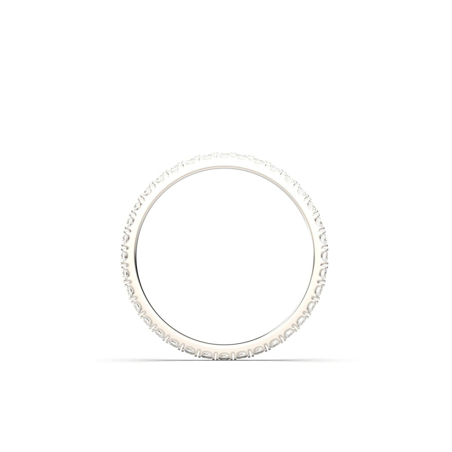 Full Pavè Diamond Wedding Band - Moissanite Engagement Rings