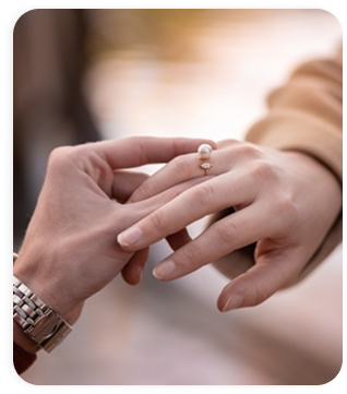 Engagement ring showcase