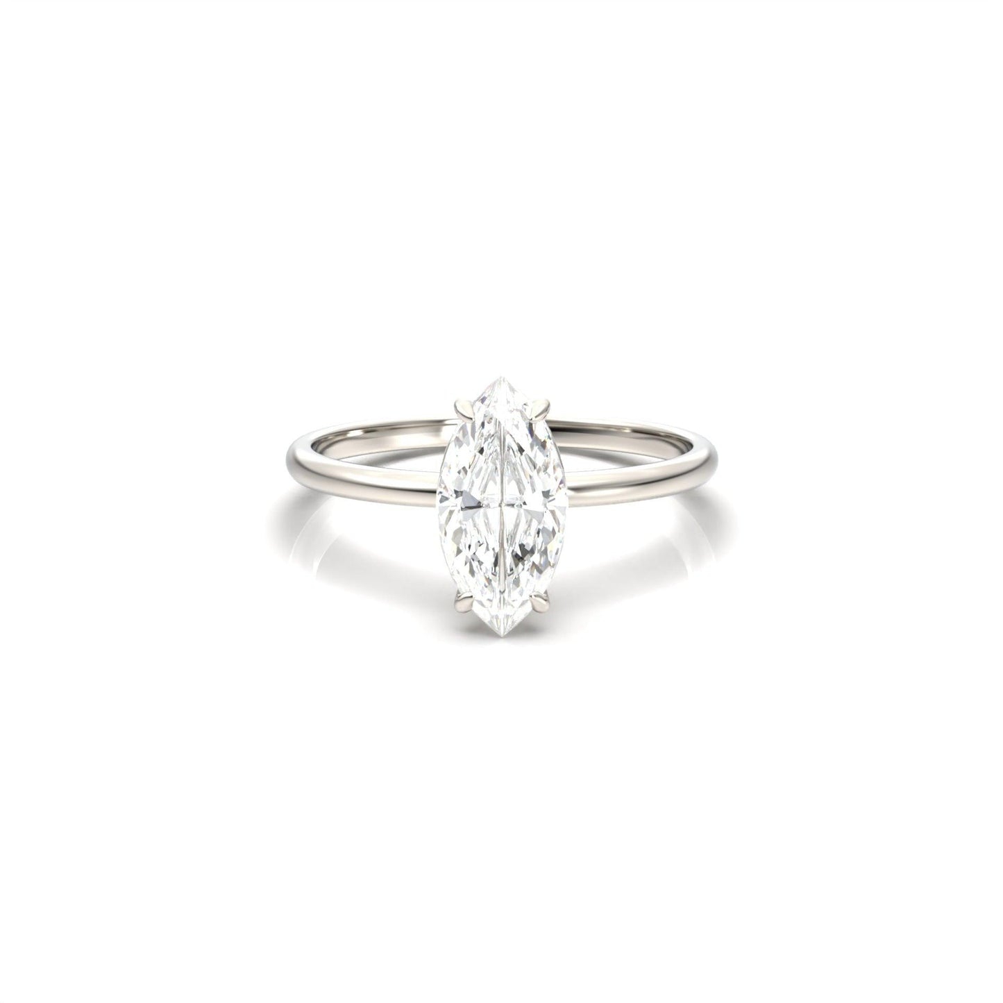 Marquise Shaped Engagement Ring | Moissanite Engagement Rings