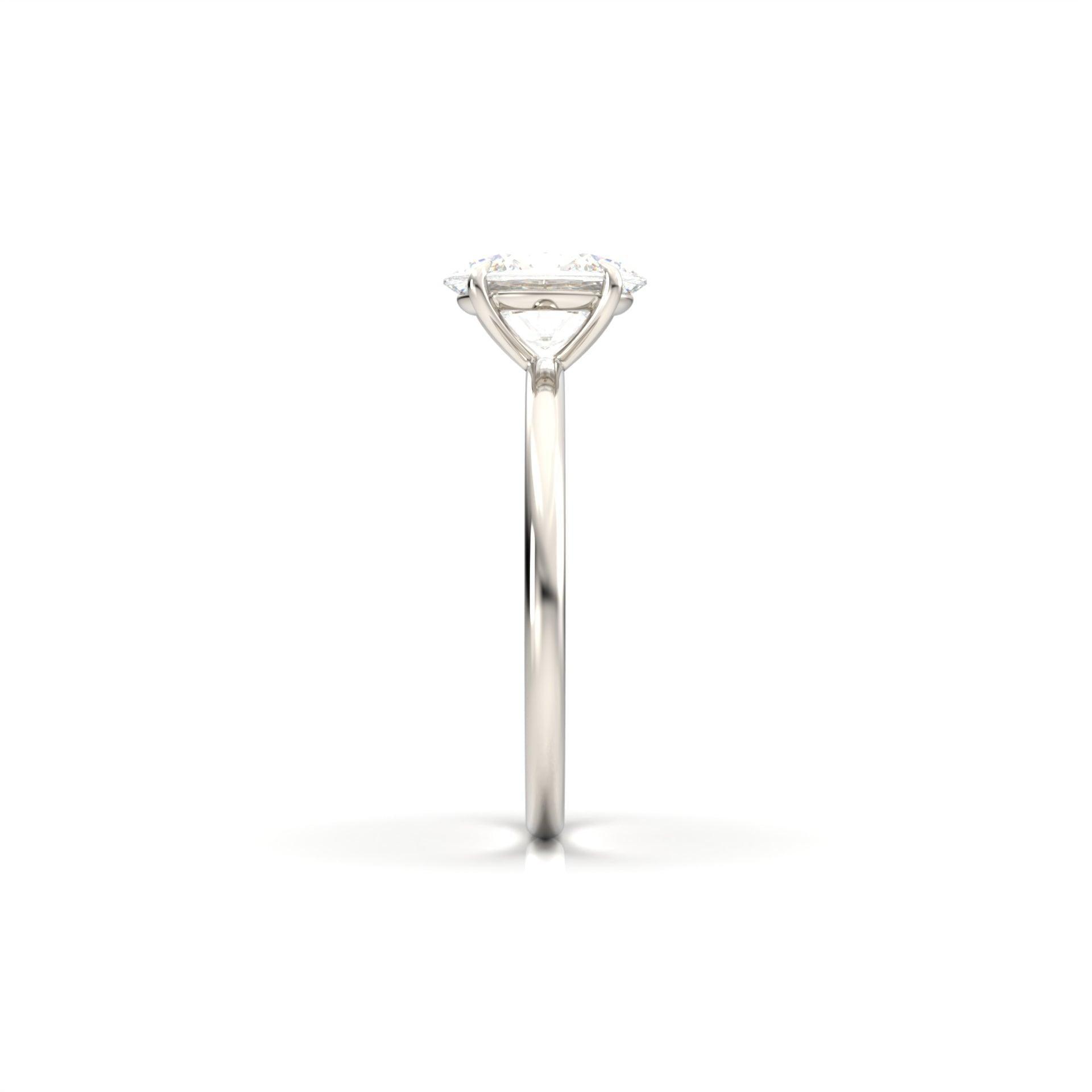 Oval Solitaire Diamond Engagement Ring - Moissanite Engagement Rings