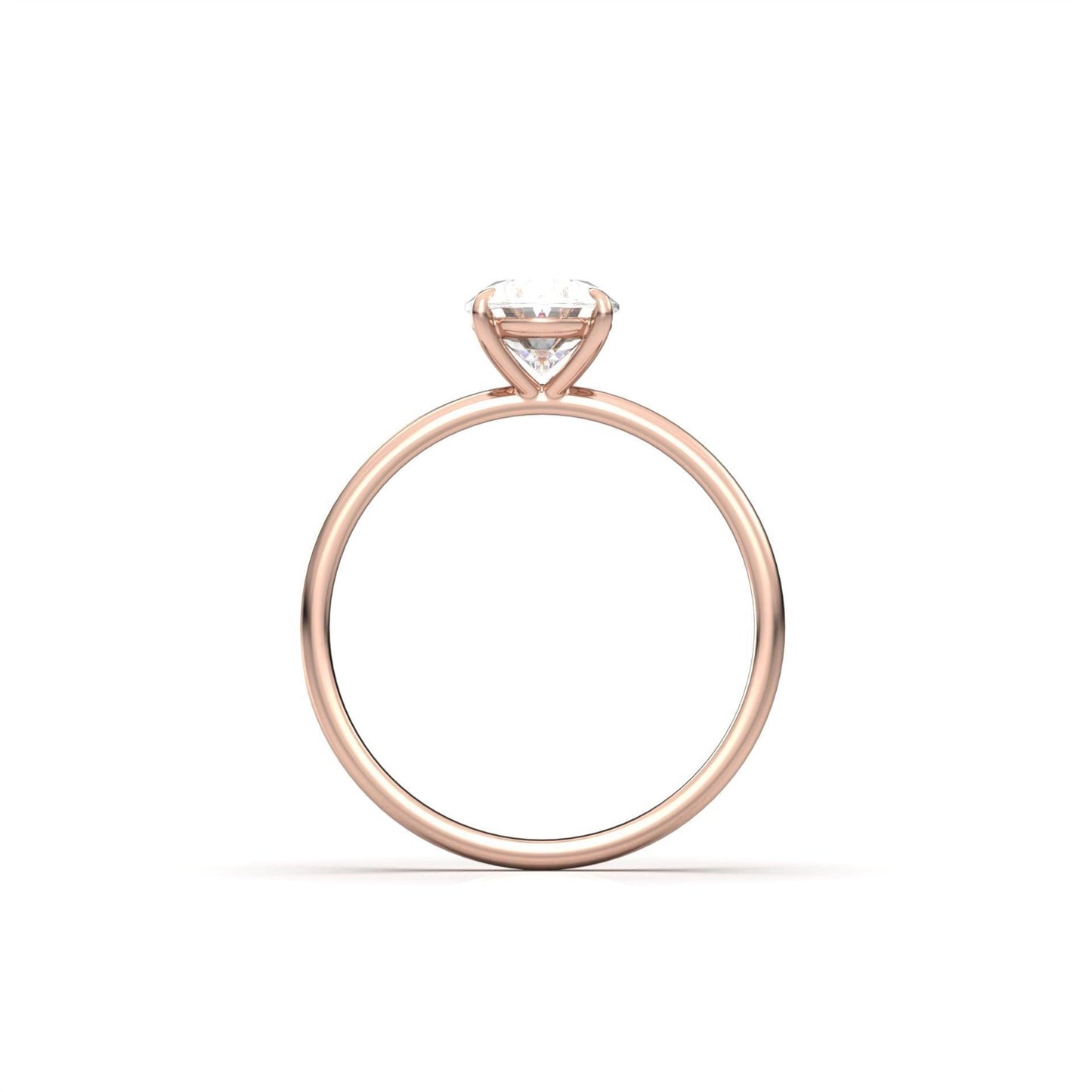 Oval Solitaire Moissanite Engagement Ring - Moissanite Engagement Rings