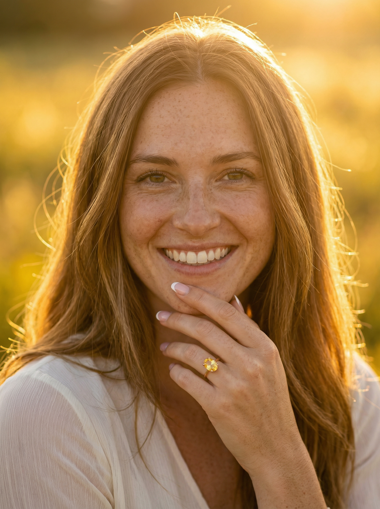 Oval Solitaire Yellow Diamond Engagement Ring