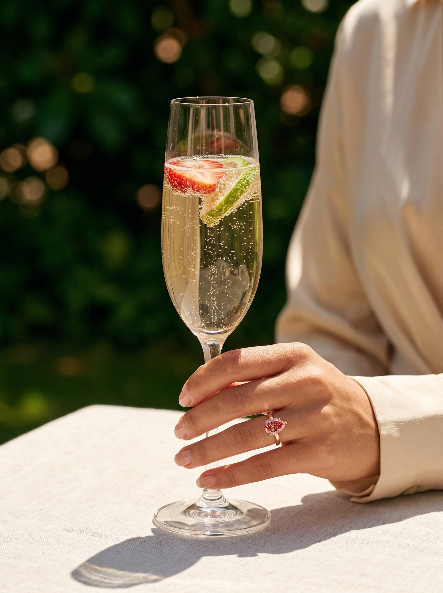 Pear Pink Solitaire Diamond Engagement Ring