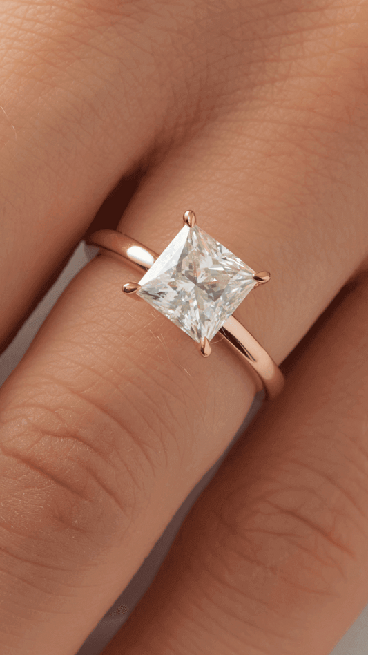 Princess Solitaire Diamond Engagement Ring