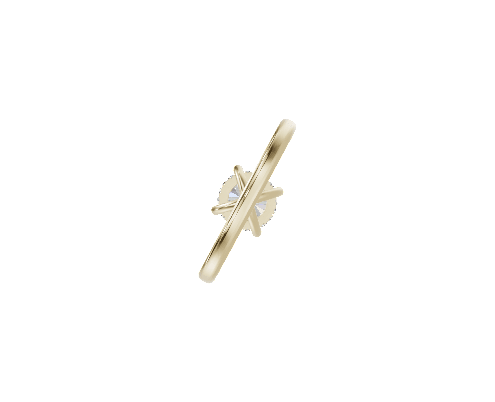 Solitaire Hidden Halo Cathedral - Moissanite Engagement Rings