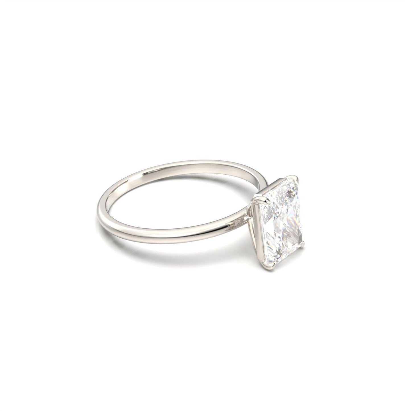 Radiant Solitaire Moissanite Engagement Ring | Moissanite Engagement Rings