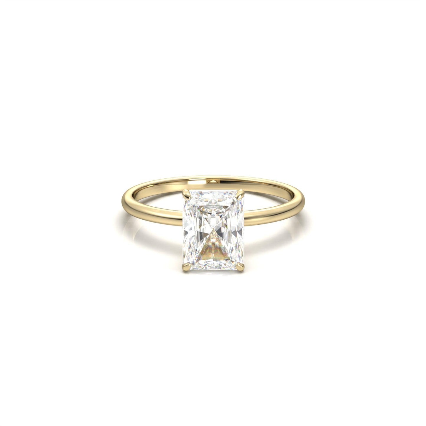 Radiant Solitaire Diamond Engagement Ring - Moissanite Engagement Rings