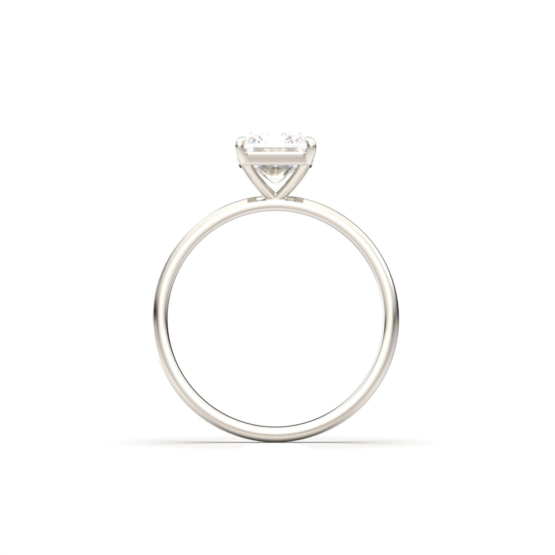 Radiant Solitaire Diamond Engagement Ring - Moissanite Engagement Rings