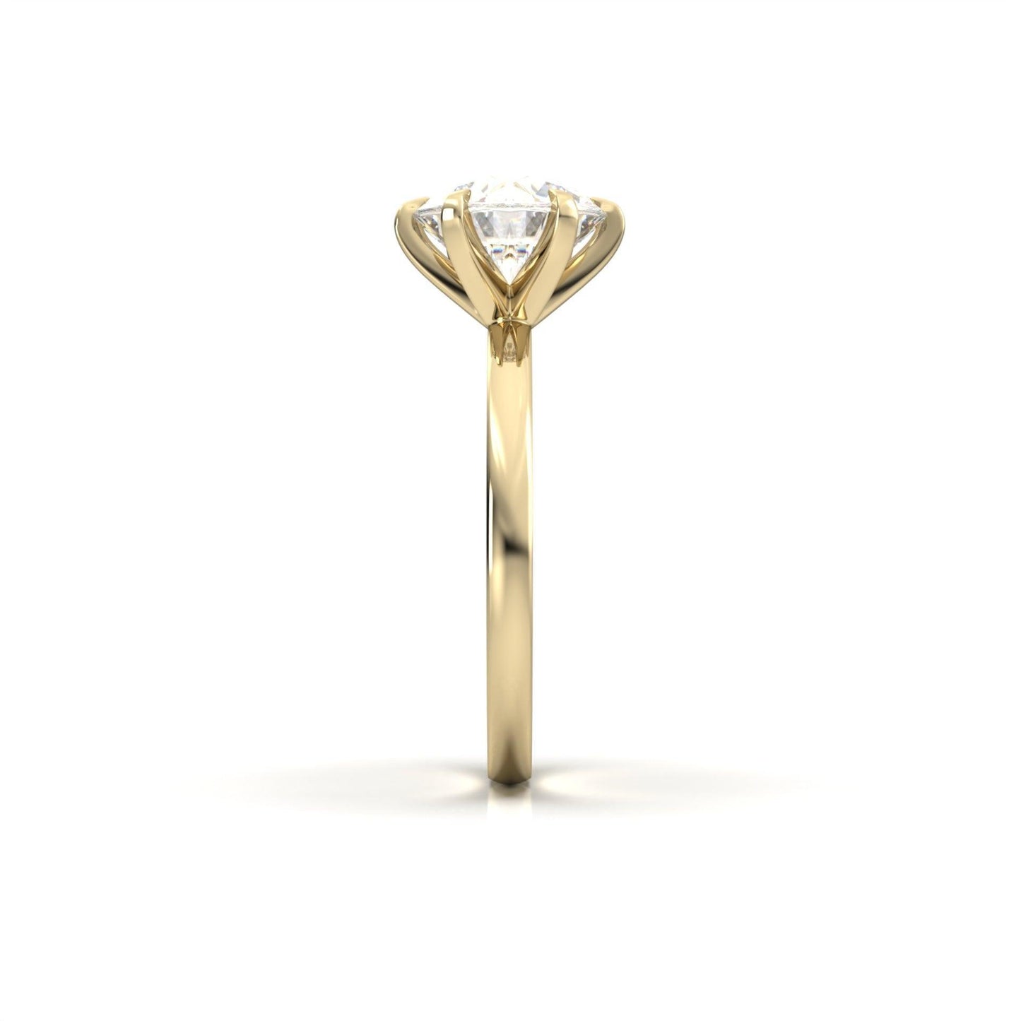Round Solitaire Diamond Engagement Ring | Moissanite Engagement Rings
