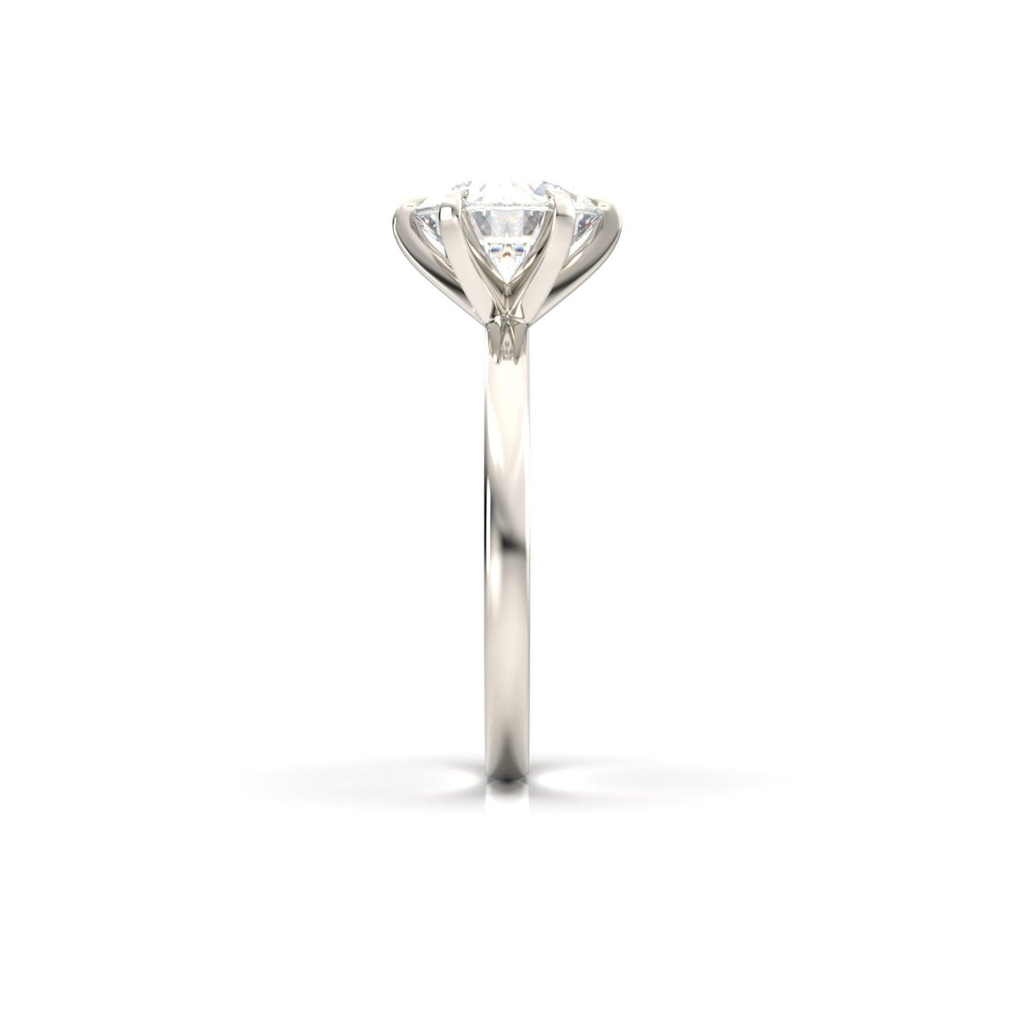Round Solitaire Diamond Engagement Ring | Moissanite Engagement Rings