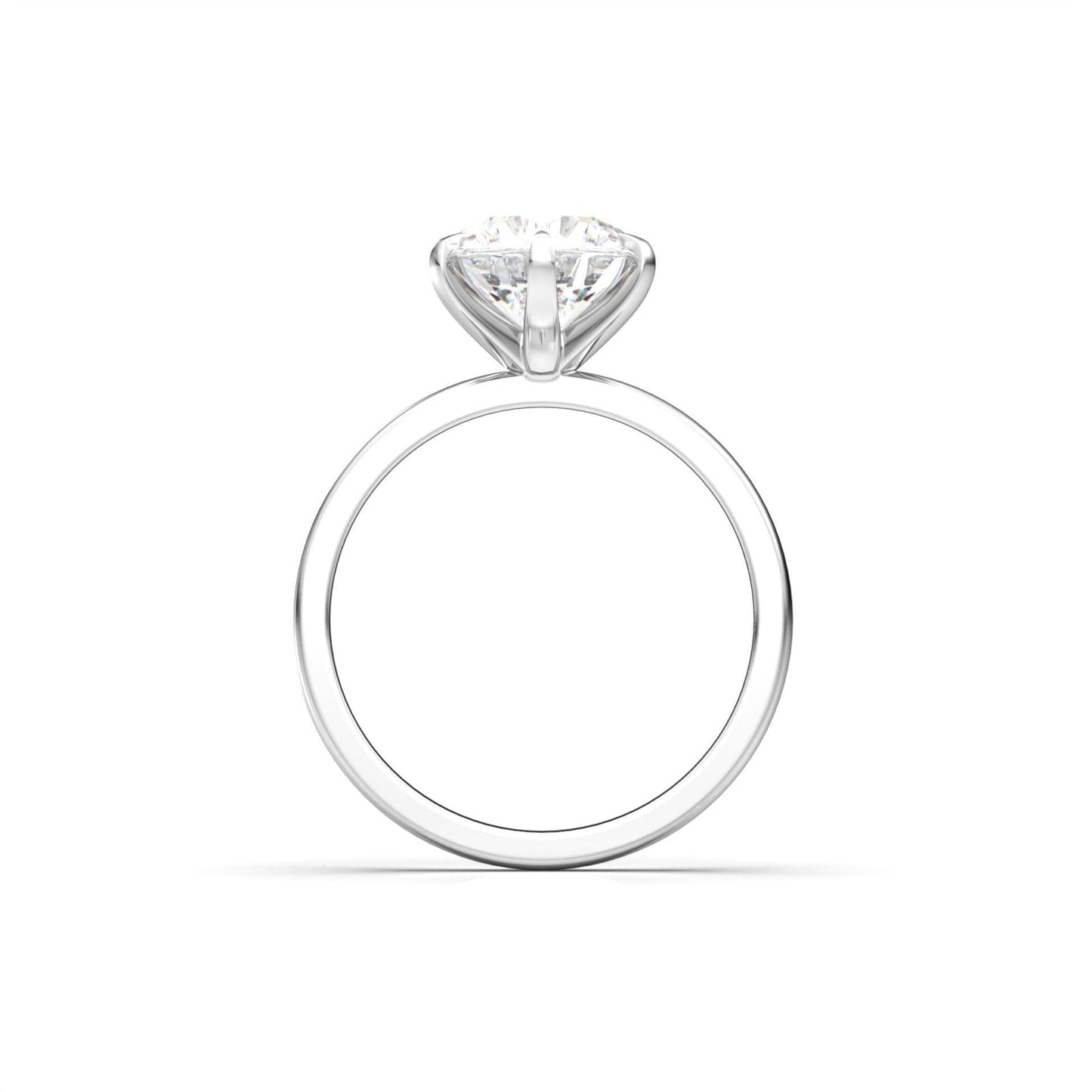 Round Solitaire Diamond Engagement Ring | Moissanite Engagement Rings