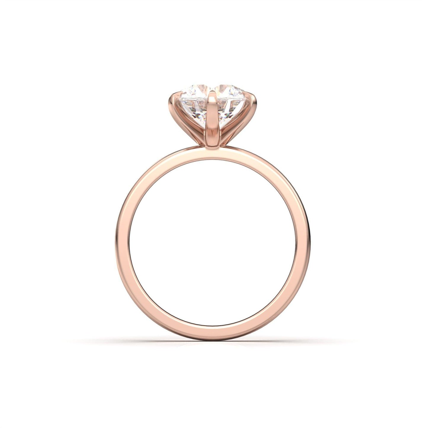 Round Solitaire Diamond Engagement Ring | Moissanite Engagement Rings