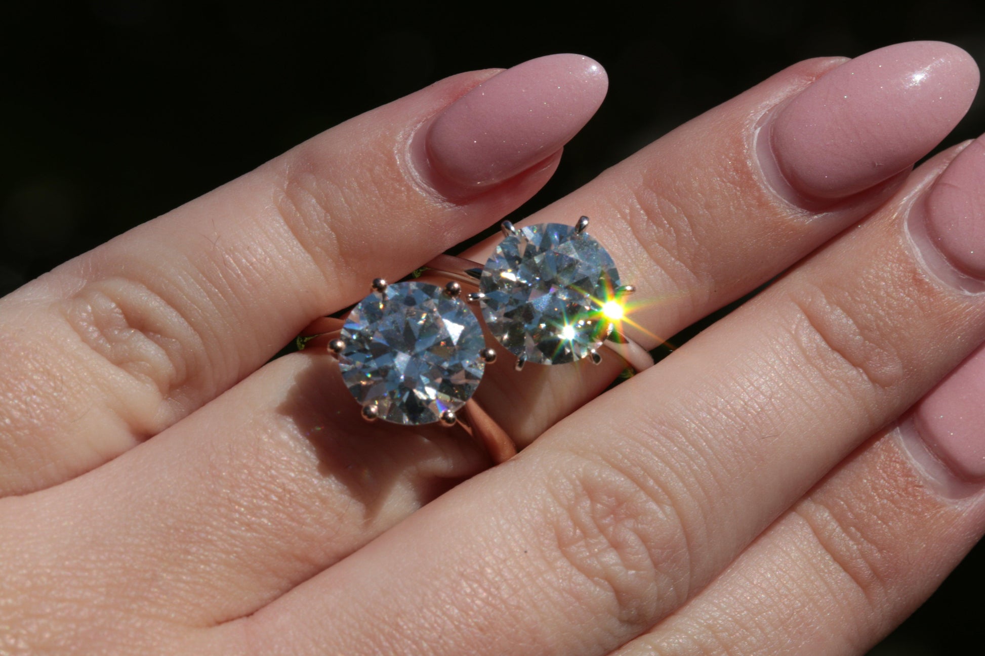 Round Solitaire 6 Claw Setting Moissanite Engagement Ring - Moissanite Engagement Rings