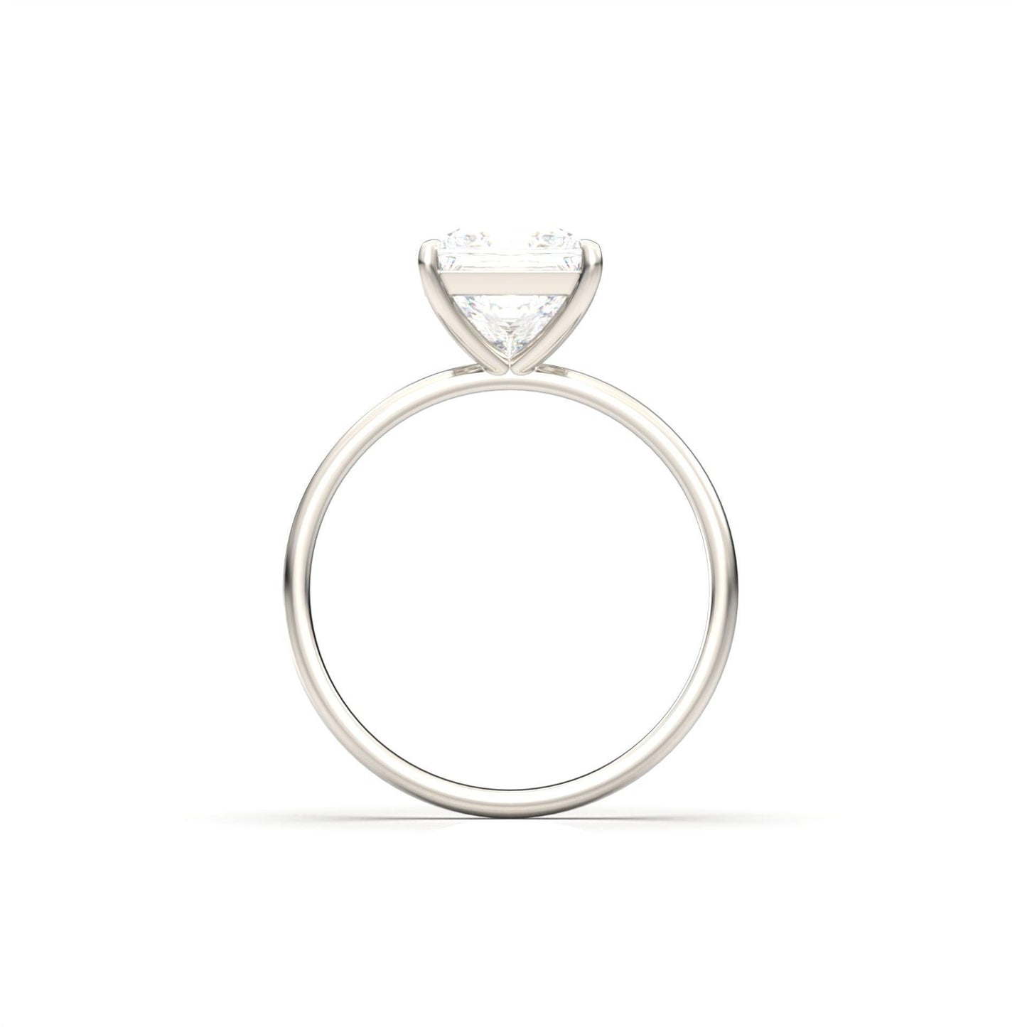 Princess Solitaire Diamond Engagement Ring | Moissanite Engagement Rings