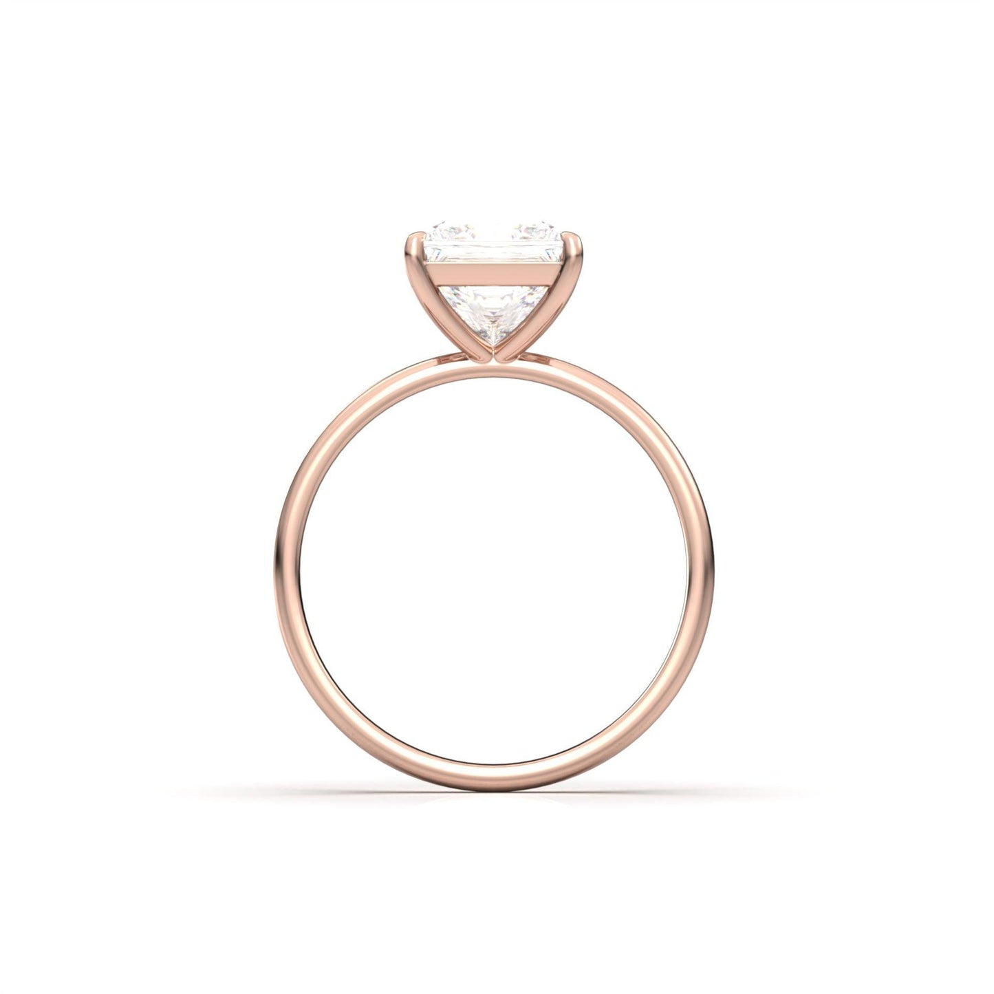 Princess Solitaire Moissanite Engagement Ring | Moissanite Engagement Rings