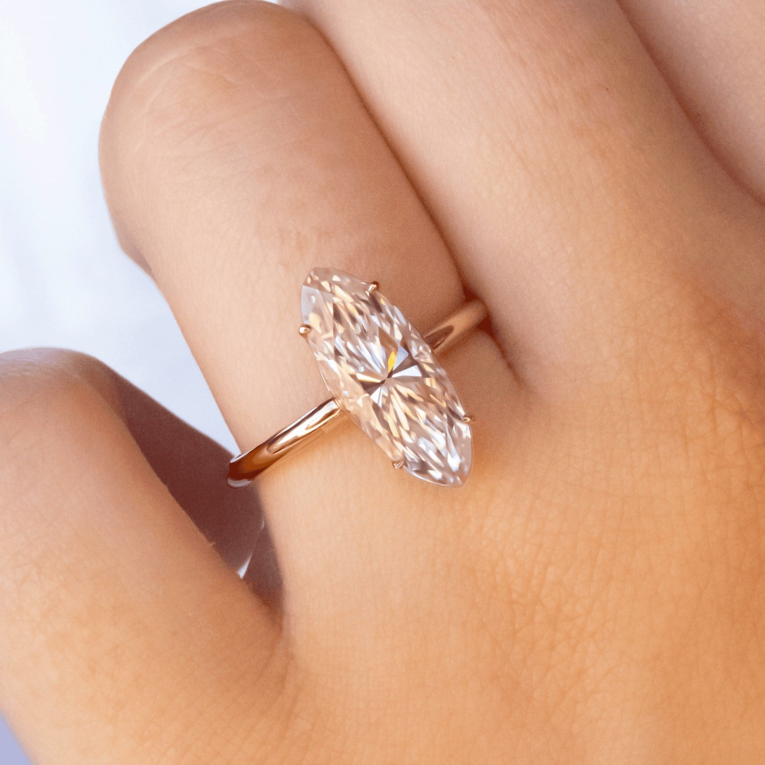Marquise Moissanite Engagement Rings - Moissanite Engagement Rings