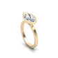 East West Bezel Marquise Solitaire Moissanite Engagement Ring