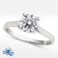 Round Solitaire Moissanite Engagement Ring