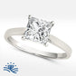 Princess Solitaire Moissanite Engagement Ring