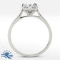 Princess Solitaire Moissanite Engagement Ring