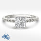 Princess Twisted Shank Moissanite Engagement Ring