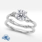 Round Solitaire Twist Band Moissanite Engagement Ring