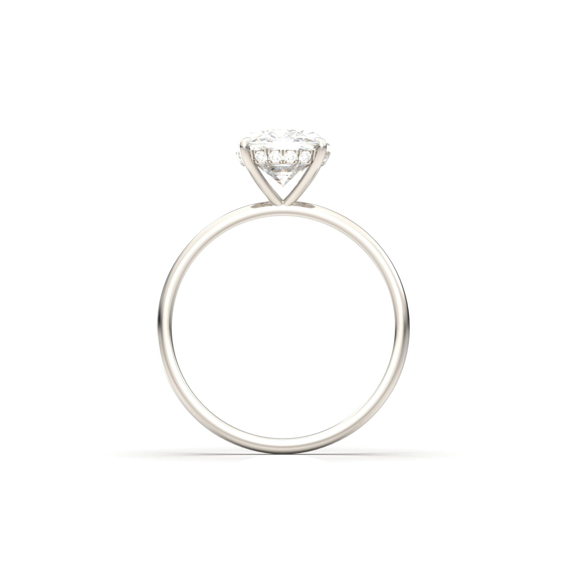 Cushion Cut With Hidden Halo - moissaniteengagementrings