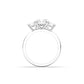 Radiant Cut Trilogy Moissanite Engagement Ring - moissaniteengagementrings