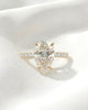 Anya: Pear Half Pavé Hidden Halo Diamond Engagement Ring