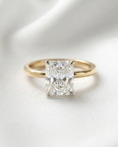Astrid: Radiant Hidden Halo Diamond Engagement Ring