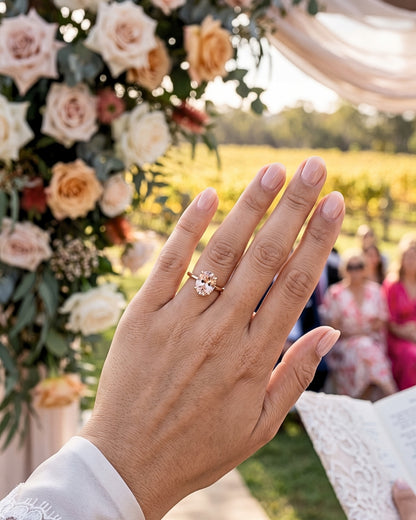 Aurora - Oval Solitaire Pink Diamond Engagement Ring