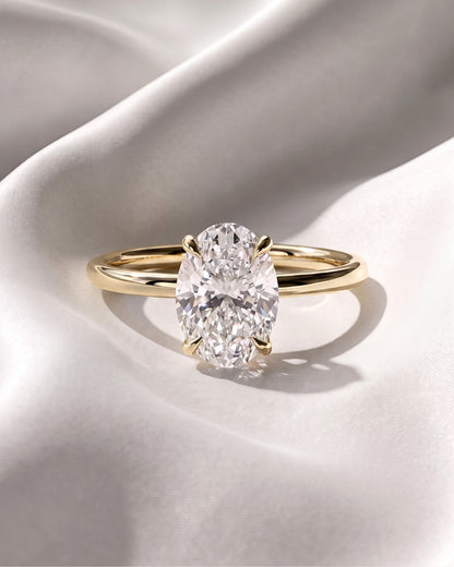 Aurora - Oval Solitaire Diamond Engagement Ring