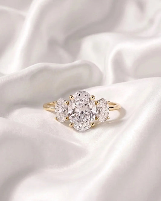 Bonnie - Oval Trilogy Oval Setting Diamond Engagement Ring