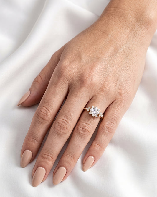 Bria: Princess With Accent Stones Diamond Engagement Ring