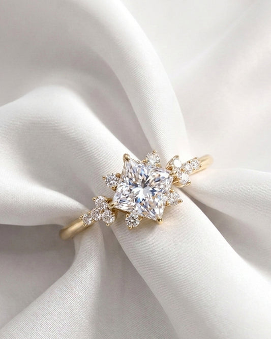 Bria: Princess With Accent Stones Diamond Engagement Ring