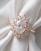 Brynn: Floral Oval Moissanite Engagement Ring