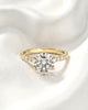 Celeste: Round Half Pavé & Hidden Halo Diamond Engagement Ring