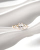 Daisy: Oval and Marquise Three-Stone Moissanite Engagement Ring