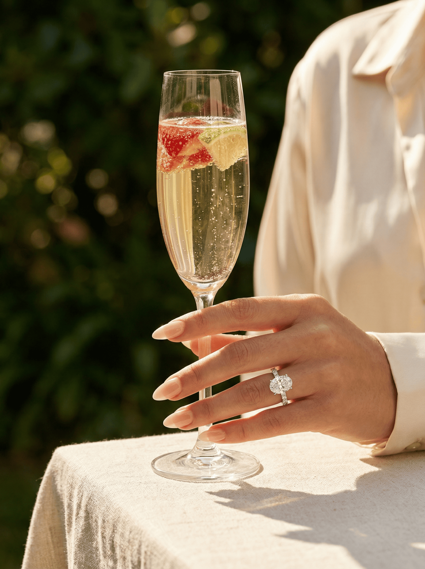 Oval Dovetail Pavé Platinum Moissanite Engagement Ring - Moissanite Engagement Rings