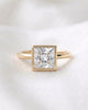 Edie: Princess Bezel Moissanite Engagement Ring