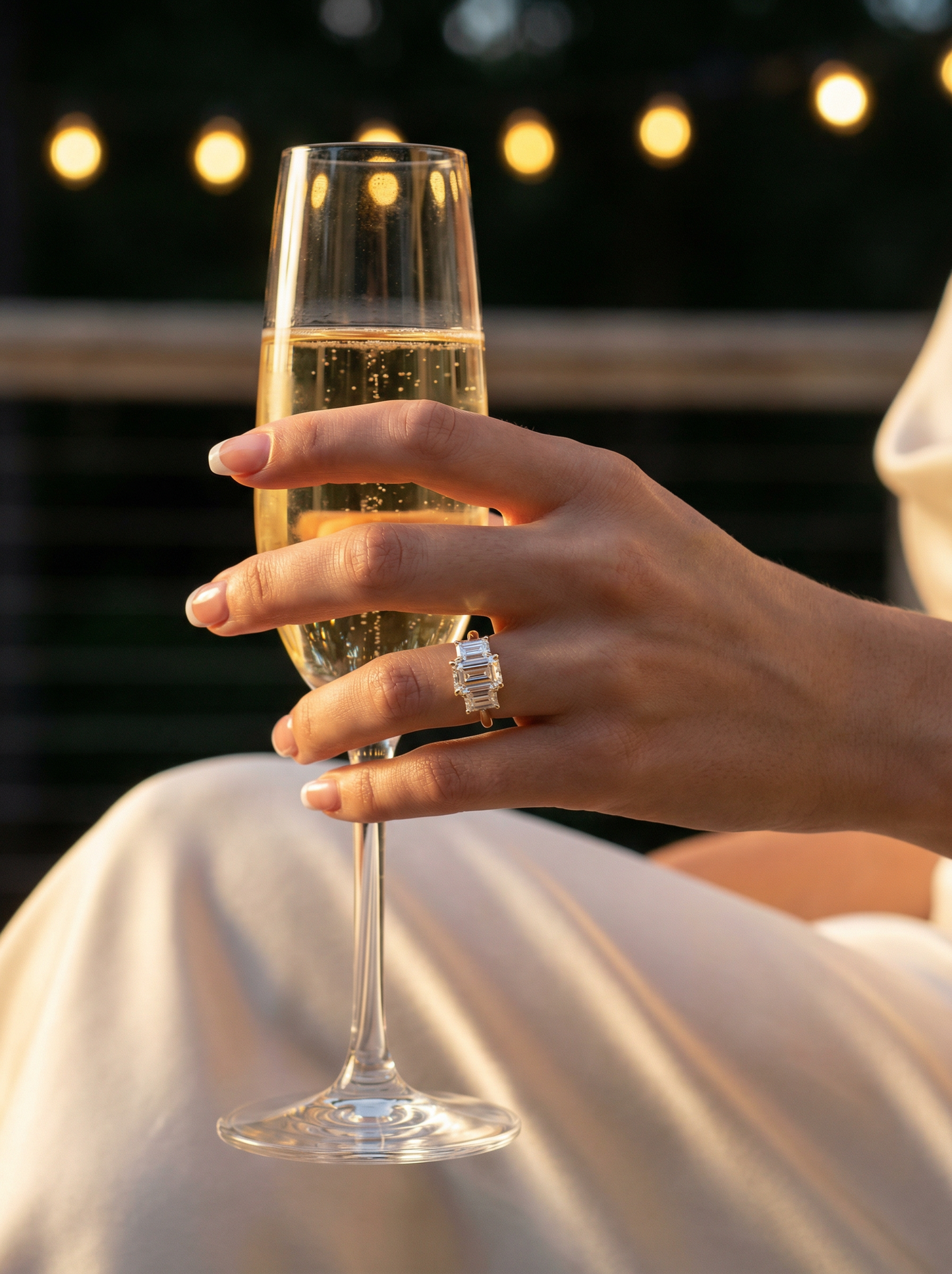 Emerald Trilogy Diamond Engagement Ring