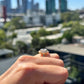 Floral Oval Moissanite Engagement Ring