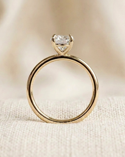 Lila: Pear Solitaire Moissanite Engagement Ring