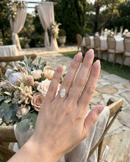 Lyra: Marquise Solitaire Diamond Engagement Ring