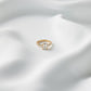 Elongated Cushion Pear Setting 2/3 Pavé Moissanite Engagement Ring